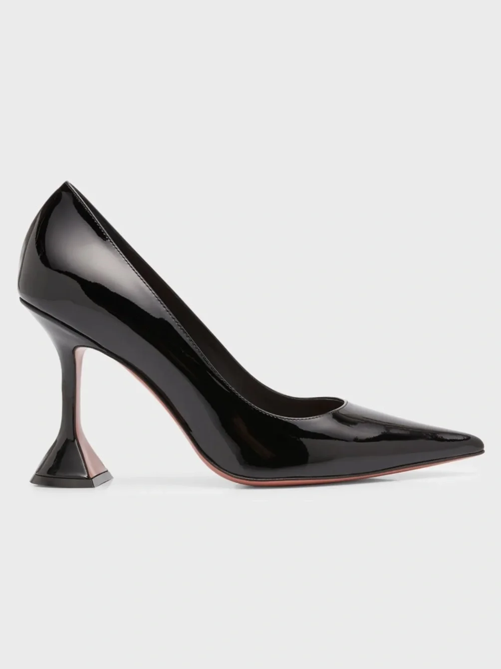 AMINA MUADDI 37 Ami Black Patent Leather Pedestal Pumps EXCELLENT Condition